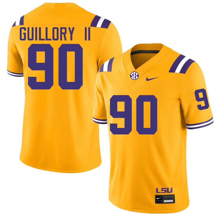 #90 Jacobian Guillory II LSU Tigers Jersey,Louisiana State University Tigers Football Jersey-Gold